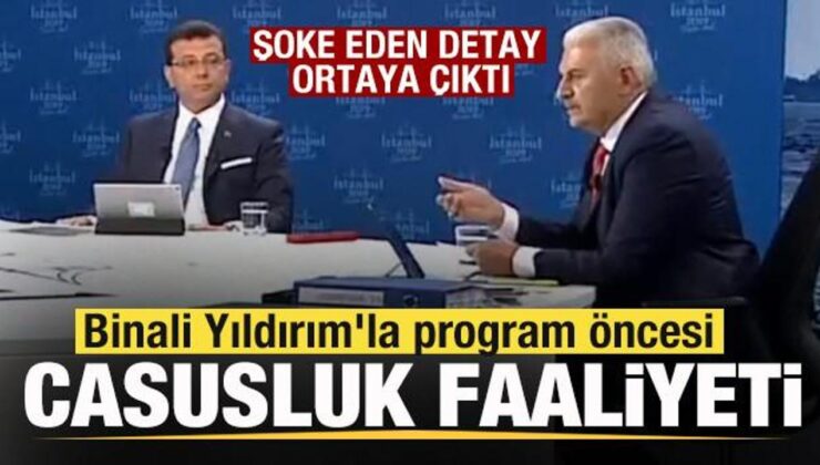 Ekrem İmamoğlu’ndan Binali Yıldırım’la program öncesi casusluk faaliyeti!