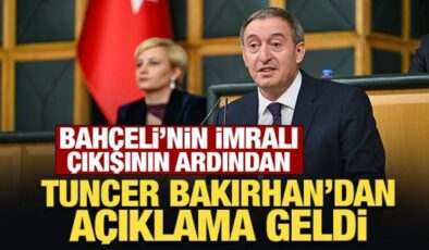 Bahçeli’nin İmralı çıkışının ardından Tuncer Bakırhan’dan açıklama geldi