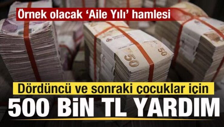 Belediyeden örnek adım! Dördüncü ve sonraki çocuklar için 500’er bin TL yardım