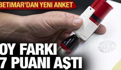 BETİMAR’dan son anket: Oy farkı yüzde 7’yi aştı