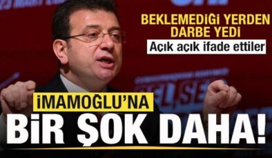 Ekrem İmamoğlu’na bir şok daha! Beklemediği yerden darbe yedi! Açık açık ifade ettiler