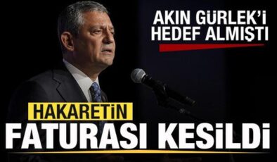 Özgür Özel, Akın Gürlek’i hedef almıştı! Hakaretin faturası kesildi