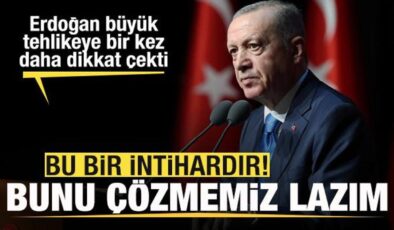 Son dakika: Başkan Erdoğan: Bu bir intihardır! Bunu çözmemiz lazım
