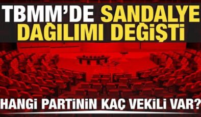 TBMM’de sandalye dağılımı değişti! Bağımsız vekil sayısı düştü