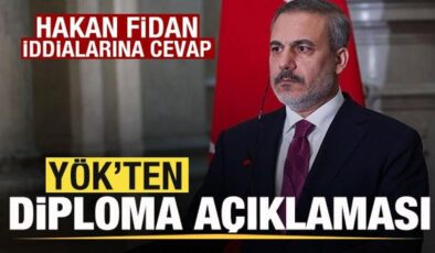 YÖK’ten son dakika Hakan Fidan açıklaması! Diploma iddialarına cevap