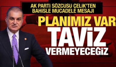 AK Parti Sözcüsü Çelik’ten sanal bahis mesajı: Eylem planımız var!