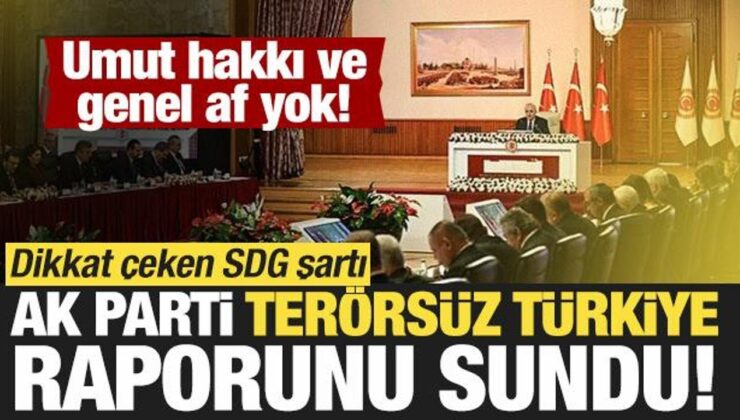 AK Parti ‘Terörsüz Türkiye’ raporunu Meclis’e sundu! ‘Umut hakkı’ detayı!
