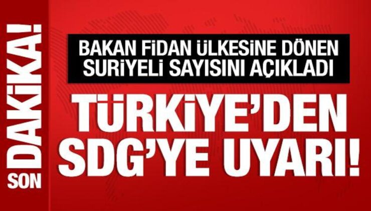 Bakan Fidan’dan SDG’ye uyarı: Mutabakata uyun!