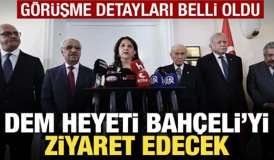 DEM Heyeti yarın Bahçeli’yi ziyaret edecek!
