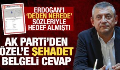 Erdoğan’ı hedef almıştı: AK Parti’den Özgür Özel’e şehadet belgeli yanıt