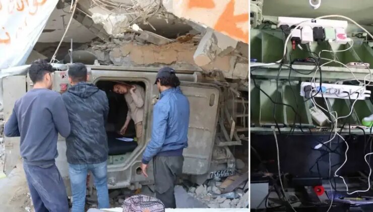 Filistinli genç İsrail zırhlı aracını şarj istasyonuna çevirdi