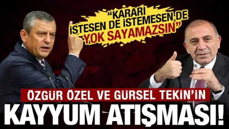 Özgür Özel ve Gürsel Tekin arasında ‘kayyum’ atışması: O sözlere tepki gecikmedi!