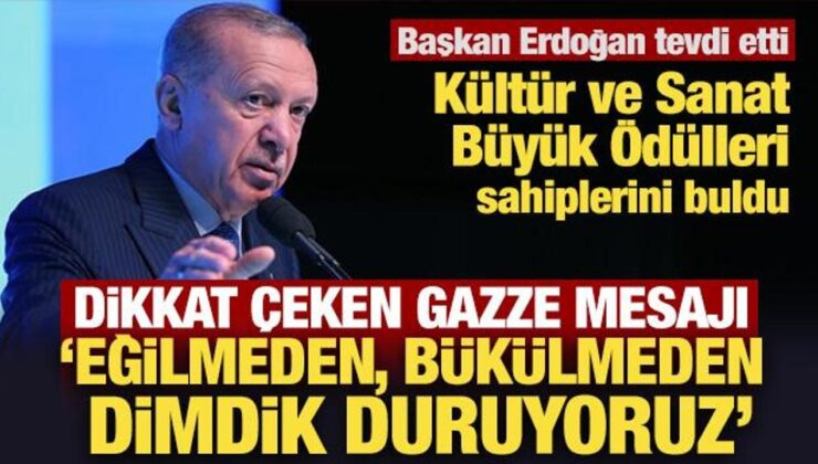 Son Dakika: Başkan Erdoğan tevdi etti: Kültür ve Sanat Büyük Ödülleri sahiplerini buldu