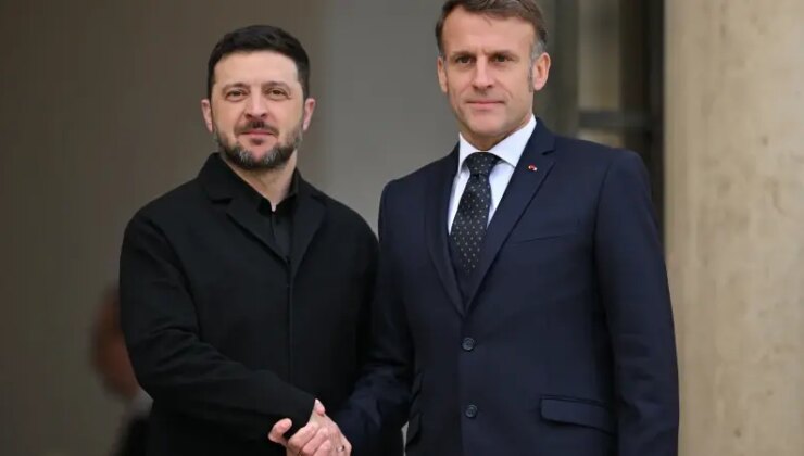 Zelenski ile görüşen Macron’dan Rusya’ya karşı toprak açıklaması: Tartışabilecek tek taraf Ukrayna’dır