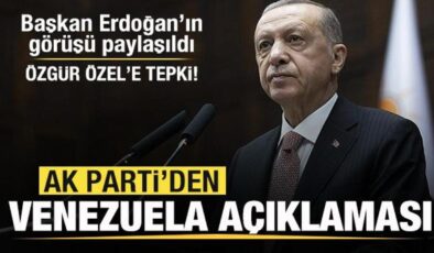 AK Parti’den Venezuela açıklaması! Başkan Erdoğan’ın görüşü paylaşıldı! Özgür Özel’e tepki