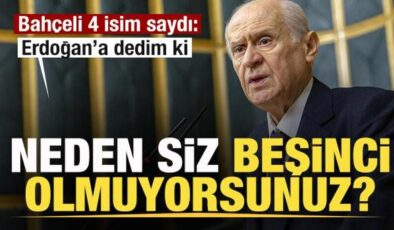 Bahçeli’den ‘Kudüs’ mesajı: Cumhurbaşkanı’na dedim ki: Neden siz beşinci olmuyorsunuz?
