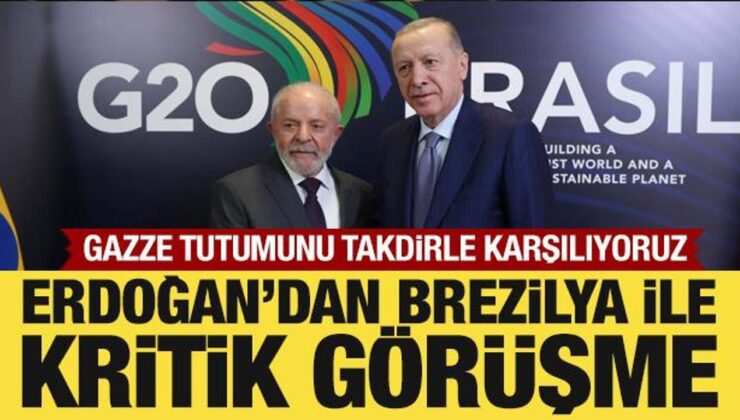 Cumhurbaşkanı Erdoğan, Brezilya Devlet Başkanı ile görüştü