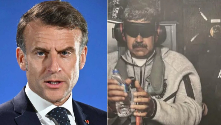 Emmanuel Macron ABD’nin Venezuela’daki korsanlığını savundu