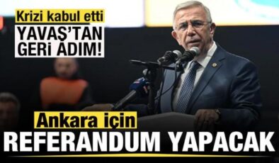 Mansur Yavaş krizi kabul etti! Geri adım attı! Ankara için referandum yapacak