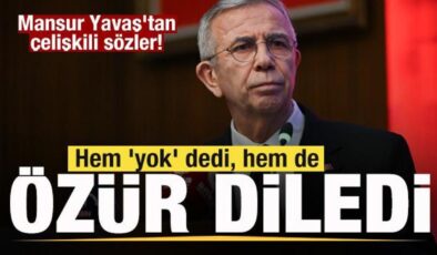 Mansur Yavaş’tan çelişkili sözler! Hem ‘yok’ dedi, hem de özür diledi