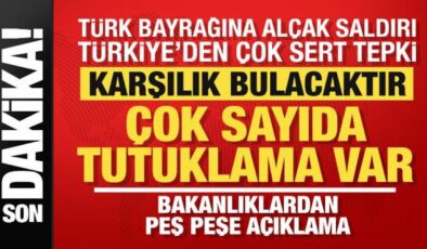 Türk bayrağına saldırı! Türkiye’den çok sert tepki: Karşılık bulacaktır