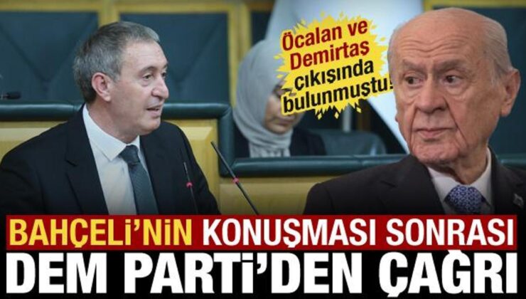 DEM Parti’den Bahçeli’nin Öcalan, Demirtaş ve Ahmet Türk çıkışına yanıt!
