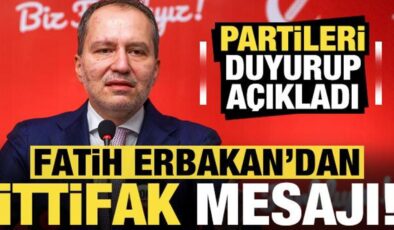 Fatih Erbakan, partileri duyurup ittifak mesajı verdi!