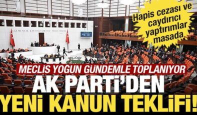 Meclis yoğun gündemle toplanıyor: AK Parti’den yeni kanun teklifi!