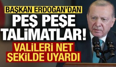 Son dakika: Başkan Erdoğan’dan valilere peş peşe talimatlar! Net şekilde uyardı…
