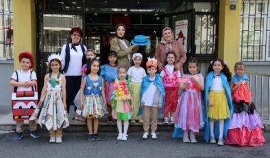 Atık malzemeler çocukların ellerinde sanata dönüştü!