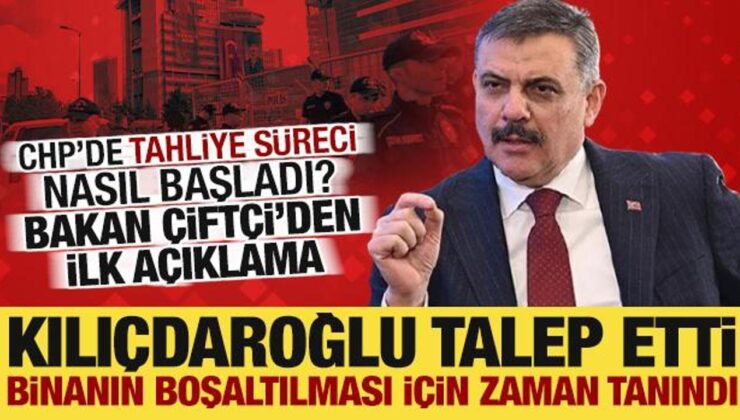 Bakan Çiftçi’den CHP açıklaması: Kılıçdaroğlu yönetimi talep etti, polisler müdahale etti!