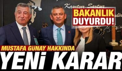 İçişleri Bakanlığı’ndan son dakika Mustafa Günay kararı: Görevden uzaklaştırıldı