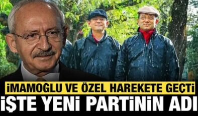 İmamoğlu ve Özel harekete geçti: Yeni parti kuruluyor, adı bile belli!