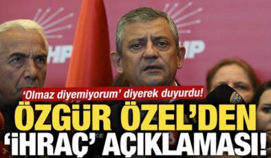‘Olmaz diyemiyorum’ diyerek duyurdu! Özgür Özel’den ihraç açıklaması