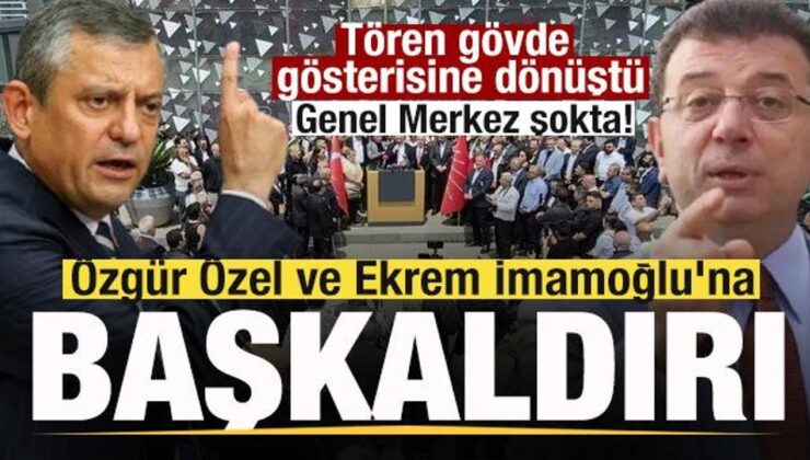 Tören gövde gösterisine dönüştü! Özgür Özel ve Ekrem İmamoğlu’na başkaldırı!