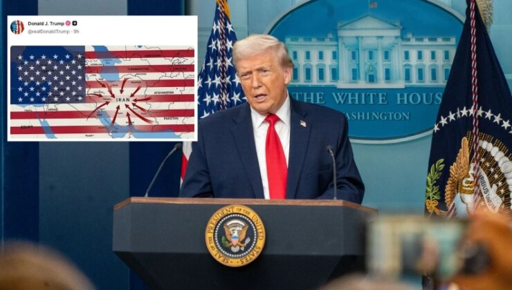 Trump’tan çarpıcı İran paylaşımı: Orta Doğu haritasındaki görsel dikkat çekti
