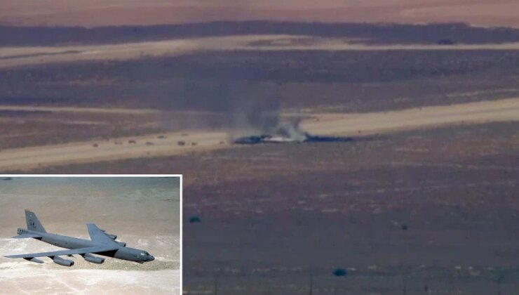 ABD’nin B-52 ağır bombardıman uçağı California’da düştü