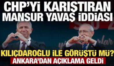 Ankara’yı karıştıran Mansur Yavaş iddiası! Kılıçdaroğlu ile görüştü mü? Jet yanıt geldi
