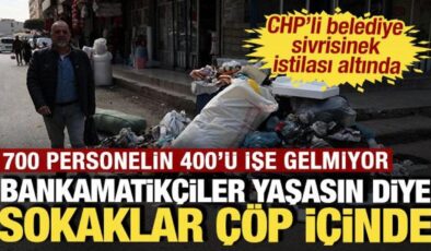 Bankamatikçiler yaşasın diye sokaklar çöp içinde: CHP’li belediye can çekişiyor