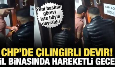 CHP İl binasında hareketli gece: Yeni atanan il başkanı çilingirle içeri girdi!