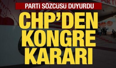 CHP’den kongre kararı: Müslim Sarı açıkladı