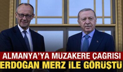 Cumhurbaşkanı Erdoğan, Almanya Şansölyesi Merz ile görüştü