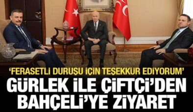 Gürlek ile Çiftçi’den Bahçeli’ye ziyaret
