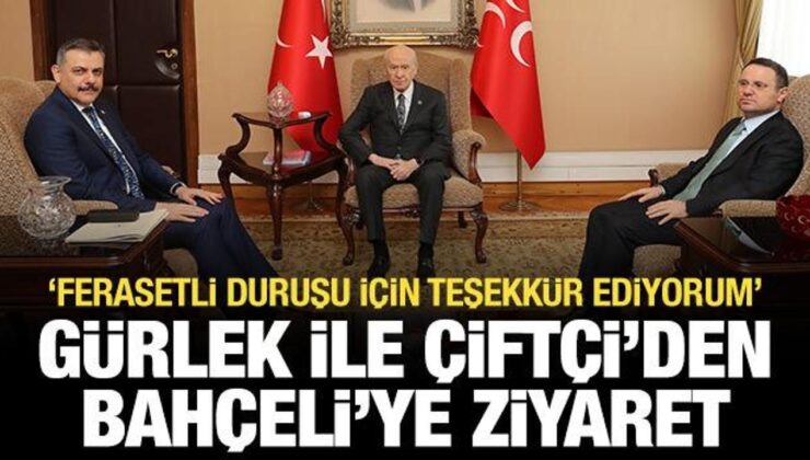Gürlek ile Çiftçi’den Bahçeli’ye ziyaret