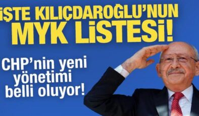 İşte Kemal Kılıçdaroğlu’nun MYK listesi: CHP’nin yeni yönetimi belli oluyor