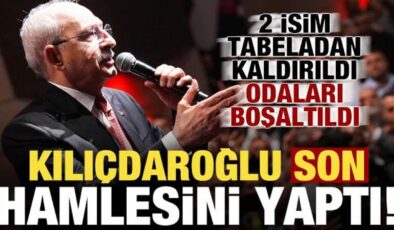Kılıçdaroğlu son hamlesini yaptı! 2 isim tabeladan kaldırıldı, odaları boşaltıldı…