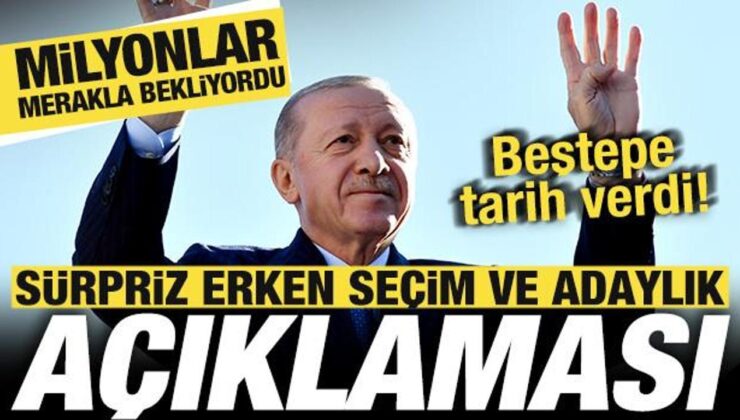 Milyonlar merakla bekliyordu! Beştepe’den erken seçim ve adaylık açıklaması! Tarih verdi