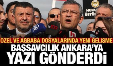 Özgür Özel ve Veli Ağbaba’ya fezlekeyle ilgili dosya Ankara’ya gönderildi