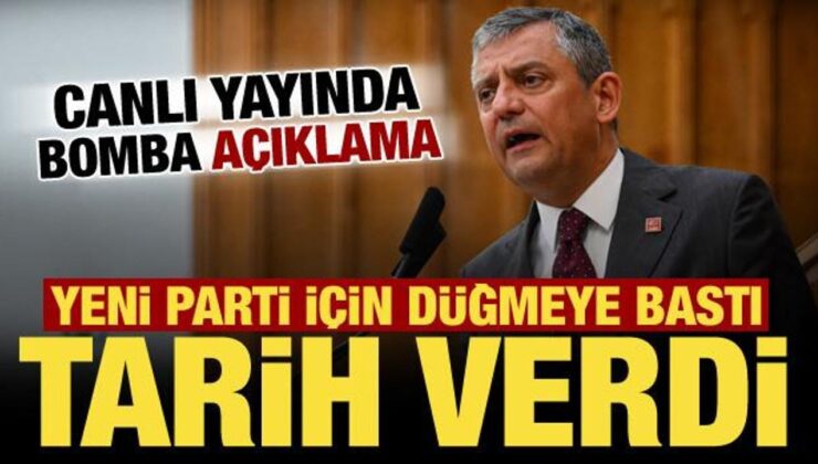 Özgür Özel’den yeni parti hazırlığı! Canlı yayında açıkladı, tarih verdi