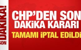 Son Dakika: CHP’den ihraçların tamamı iptal edildi